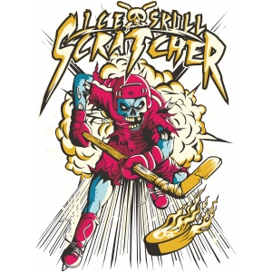 Hokey Kurukafa Sticker 10x10 cmRenkli Sticker