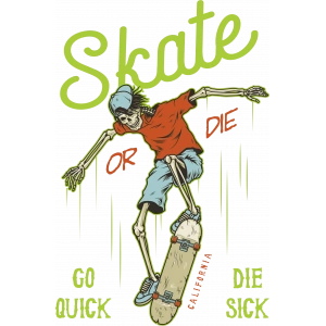 skate sticker 22 10x10 cmRenkli Sticker
