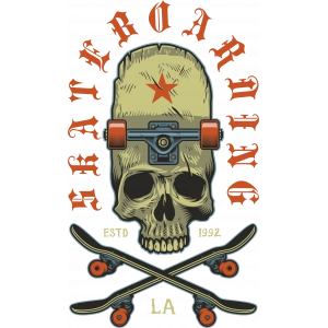 skate sticker 23 10x10 cmRenkli Sticker