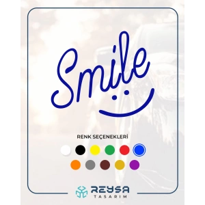 Smile Sticker 17x17 Cm Mavi