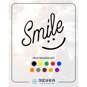 Smile Sticker 17x17 Cm Siyah