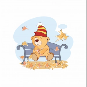 Sonbahar Ayıcık Sticker