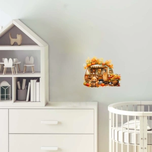 Sonbahar Hasat Karavanı Duvar Stickerı