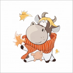 SonBahar İnek Sticker