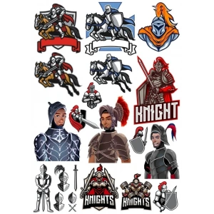 Şövalye Sticker Set 18 Parça Telefon, Tablet, Defter, Laptop Sticker