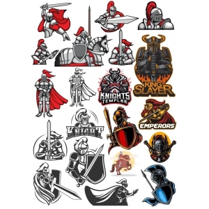 Şövalye Sticker Set 3 16 Parça Telefon, Tablet, Defter, Laptop Sticker