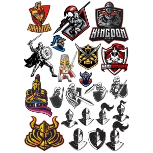 Şövalye Sticker Set 8 18 Parça Telefon, Tablet, Defter, Laptop Sticker