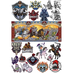 Şövalyeler Sticker Set 6 20 Parça Telefon, Tablet, Defter, Laptop Sticker