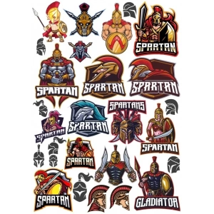 Spartalı Savaşçı Sticker Set 1 20 Parça Telefon, Tablet, Defter, Laptop Sticker