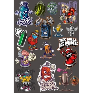 Sprey Sticker Set 2 15 Parça Telefon, Tablet, Defter, Laptop Sticker