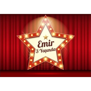 Star Temalı Doğum Günü Afişi 50X70 Cm 50X70 cm