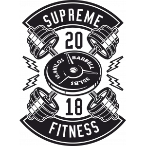 Supreme Fitness Sticker 10x10 cmRenkli Sticker