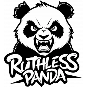 Ruthless panda Stickert 10x10 cmRenkli Sticker