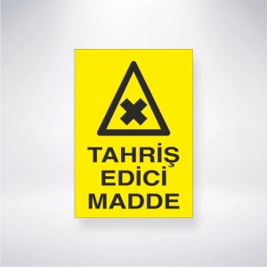 Tahriş Edici Madde Sticker 20X28 Cm