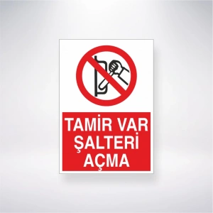 Tamir Var Şalteri Açma Sticker 20X28 Cm