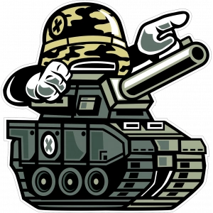 Tank Sticker 10x10 cmRenkli Sticker