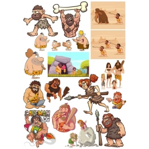 Taş Devri Sticker Set 20 Parça Telefon, Tablet, Defter, Laptop Sticker