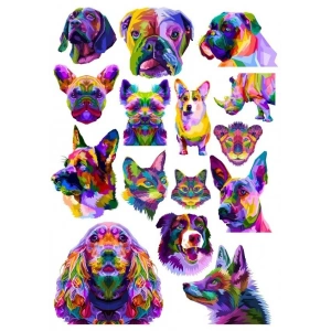 Tasarım Hayvanlar Sticker Set-1 15 Parça Telefon, Tablet, Defter, Laptop Sticker