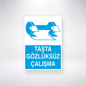 Taşta Gözlüksüz Çalışma Sticker 20X28 Cm
