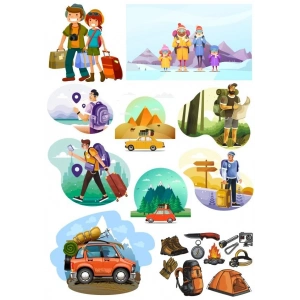 Tatil Travel Sticker Set 15 Parça Telefon, Tablet, Defter, Laptop Sticker