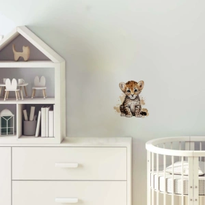 Tatlı Leopar Yavrusu Çocuk Odası Stickerı