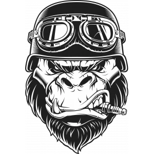 Goril Sticker 10x10 cmRenkli Sticker