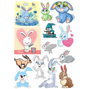 Tavşan Sticker Set-2 20 Parça Telefon, Tablet, Defter, Laptop Sticker