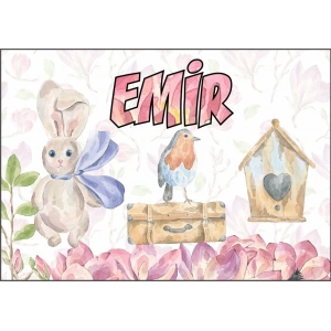 Tavşan Temalı Doğum Günü Afişi 50X70 cm