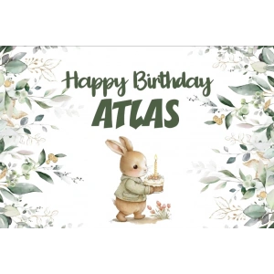 Tavşan Temalı Doğum Günü Afişi 70X100 cm