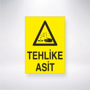 Tehlike Asit Sticker 20X28 Cm
