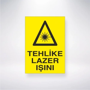 Tehlike Lazer Işını Sticker 20X28 Cm