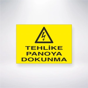 Tehlike Panoya Dokunma Sticker 20X28 Cm