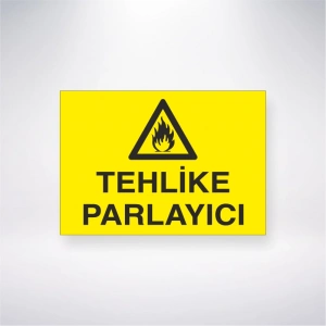 Tehlike Parlayıcı Sticker 20X28 Cm
