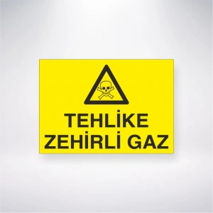 Tehlike Zehirli Gaz Sticker 20X28 Cm