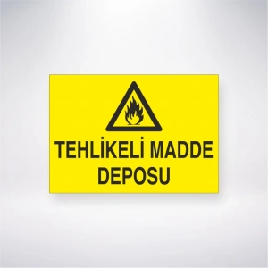 Tehlikeli Madde Deposu Sticker 20X28 Cm