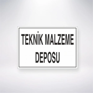 Teknik Malzeme Deposu Sticker 20X28 Cm