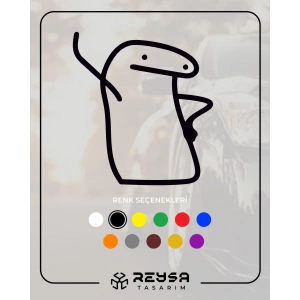 Tel Adam Araba Stickeri 17x17 Cm Siyah