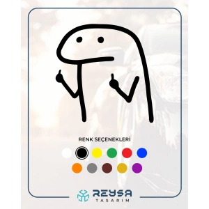 Tel Adam Araba Stickeri 17x17 Cm Siyah