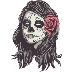 Kurukafa Kadın Sticker 10x10 cmRenkli Sticker