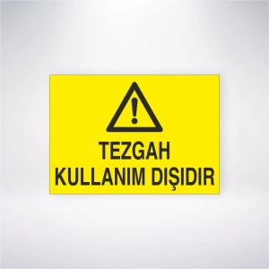 Tezgah Kullanım Dışıdır Sticker 20X28 Cm