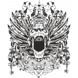 Kurukafa Sticker 7 10x10 cmRenkli Sticker