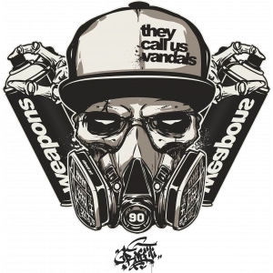 They Call Us Vandals Sticker 10x10 cmRenkli Sticker