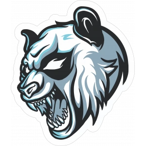 Panda Sticker 10x10 cmRenkli Sticker