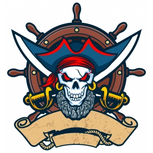 Korsan Sticker 10x10 cmRenkli Sticker