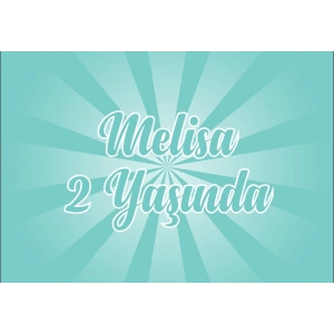 Turkuaz Doğum Günü Afişi 70X100 cm