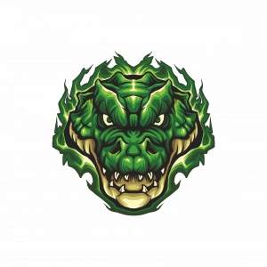 Timsah Sticker 10x10 cmRenkli Sticker