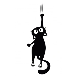 Tırmnan Kedi 17x17 Cm Sticker Folyo
