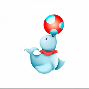 Topla Oynayan Fok Duvar Stikcer