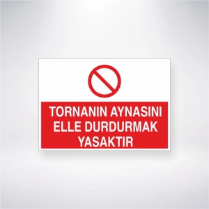 Tornanın Aynasını Elle Durdurmak Yasaktır Sticker 20X28 Cm