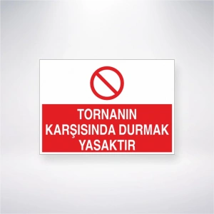 Tornanın Karşısında Durmak Yasaktır Sticker 20X28 Cm